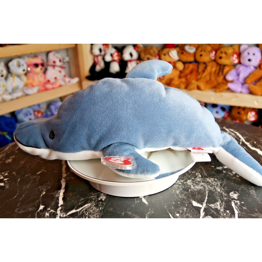 TY Pillow Pals - Glide the Dolphin | MWMT | Vintage | Rare - Picture 2 of 12